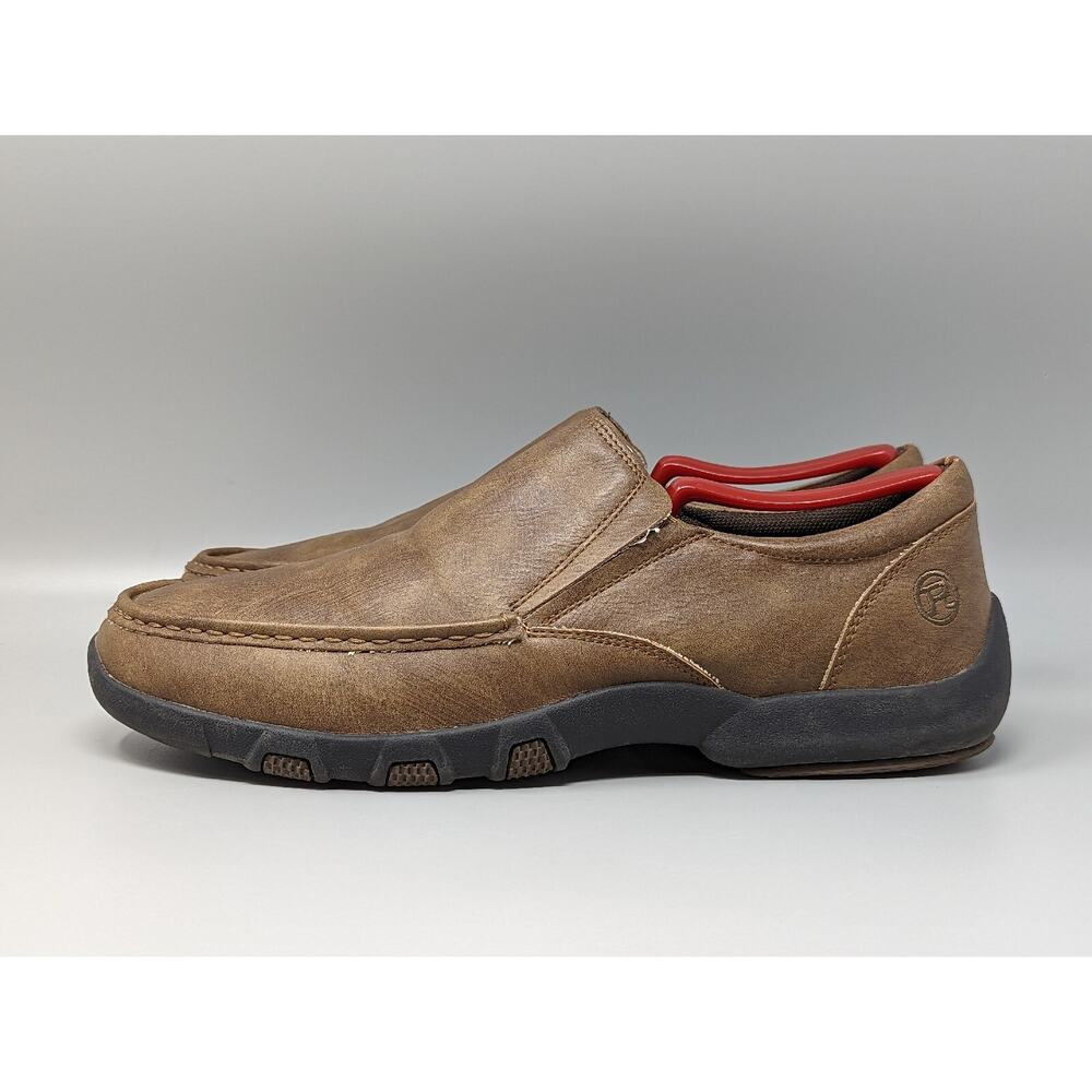 Roper Men's Shoes Driving Slip On Brown Leather Loafers 09-020-01912463 Size 9.5 - Picture 2 of 10